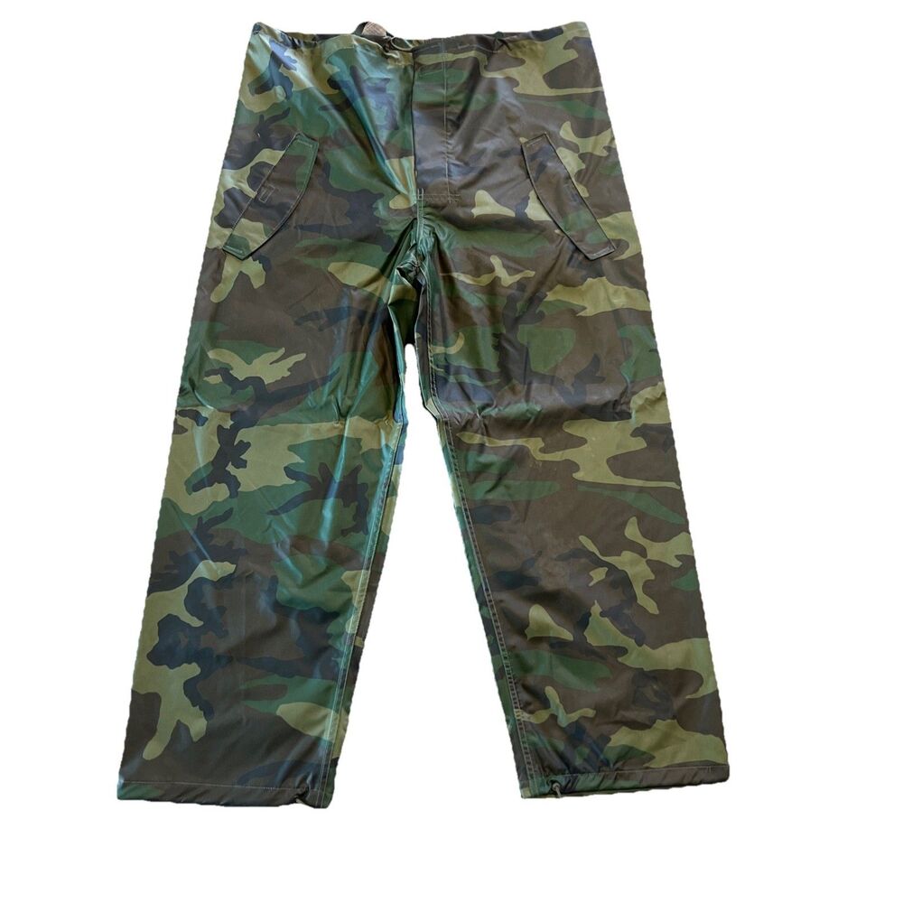 Orc Industries Woodland M81 Improved Rainsuit Trousers USGI Large NOS